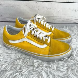 Vans Bright Yellow White Sneakers Unisex 8.5 Men - 10 Women